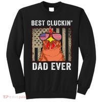 Chicken Funny Farm Best Cluckin' Dad Ever Chicken Sweatshirt thumb 0