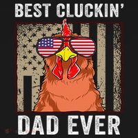 Chicken Funny Farm Best Cluckin' Dad Ever Chicken Sweatshirt thumb 3