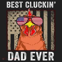 Chicken Funny Farm Best Cluckin' Dad Ever Chicken Beanie thumb 2