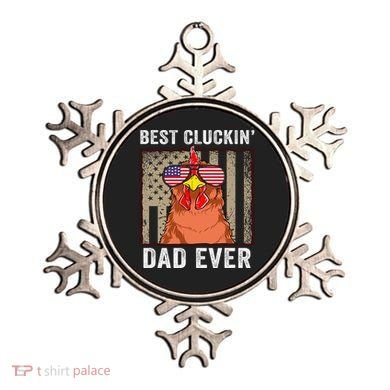 Chicken Funny Farm Best Cluckin' Dad Ever Chicken Ornament