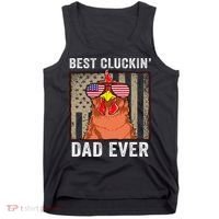 Chicken Funny Farm Best Cluckin' Dad Ever Chicken Tank Top thumb 0