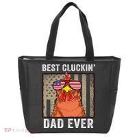 Chicken Funny Farm Best Cluckin' Dad Ever Chicken Tote Bag thumb 0