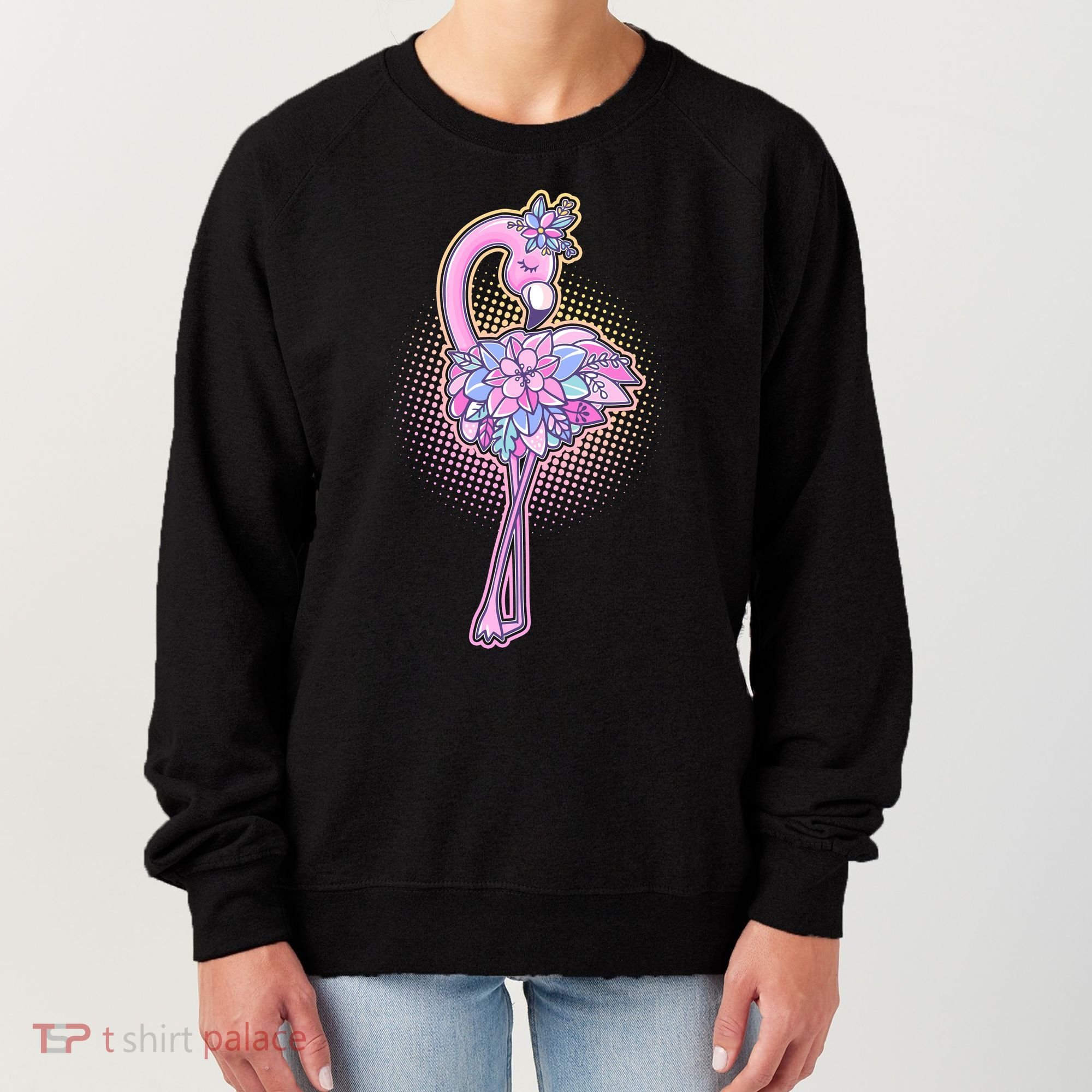 Cute Floral Flamingo Women's Sweatshirt