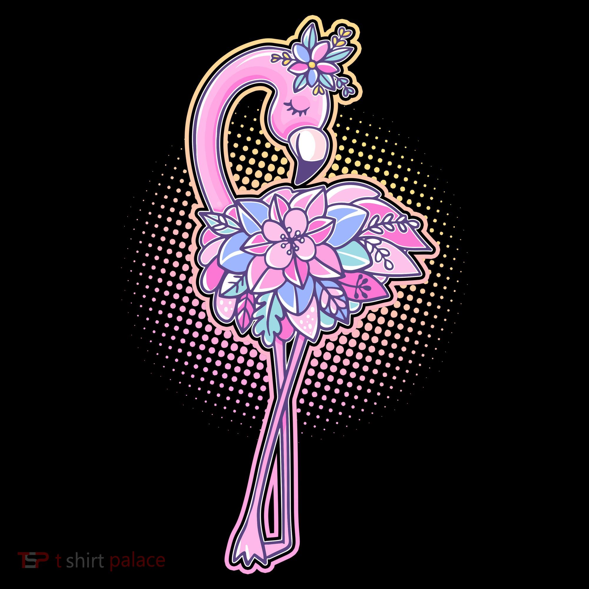 Cute Floral Flamingo Coffee Mug