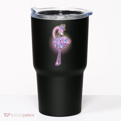 Cute Floral Flamingo Tumbler