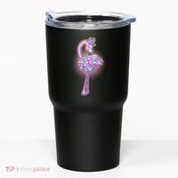 Cute Floral Flamingo Tumbler thumb 0