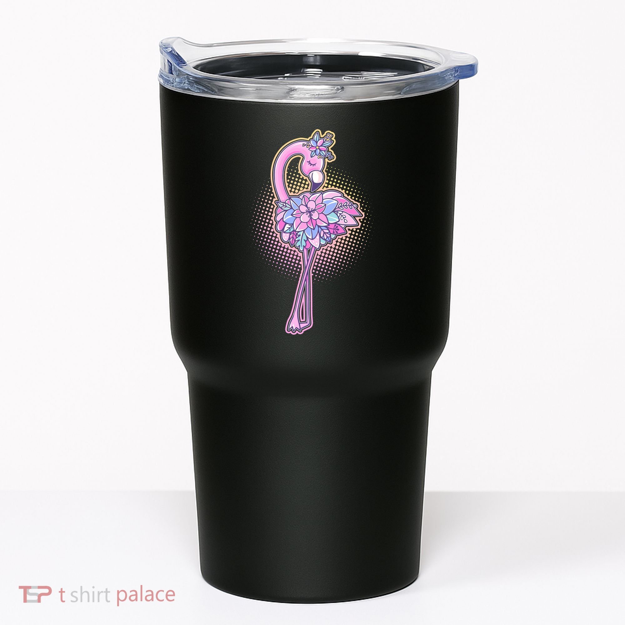 Cute Floral Flamingo Tumbler