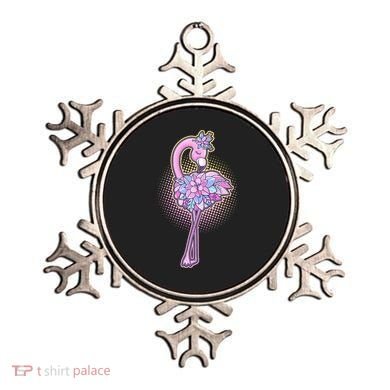 Cute Floral Flamingo Ornament