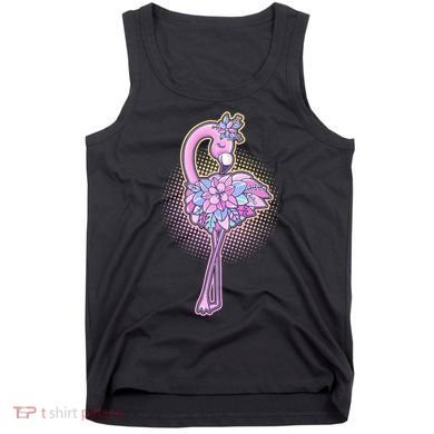 Cute Floral Flamingo Tank Top
