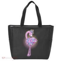 Cute Floral Flamingo Tote Bag thumb 0