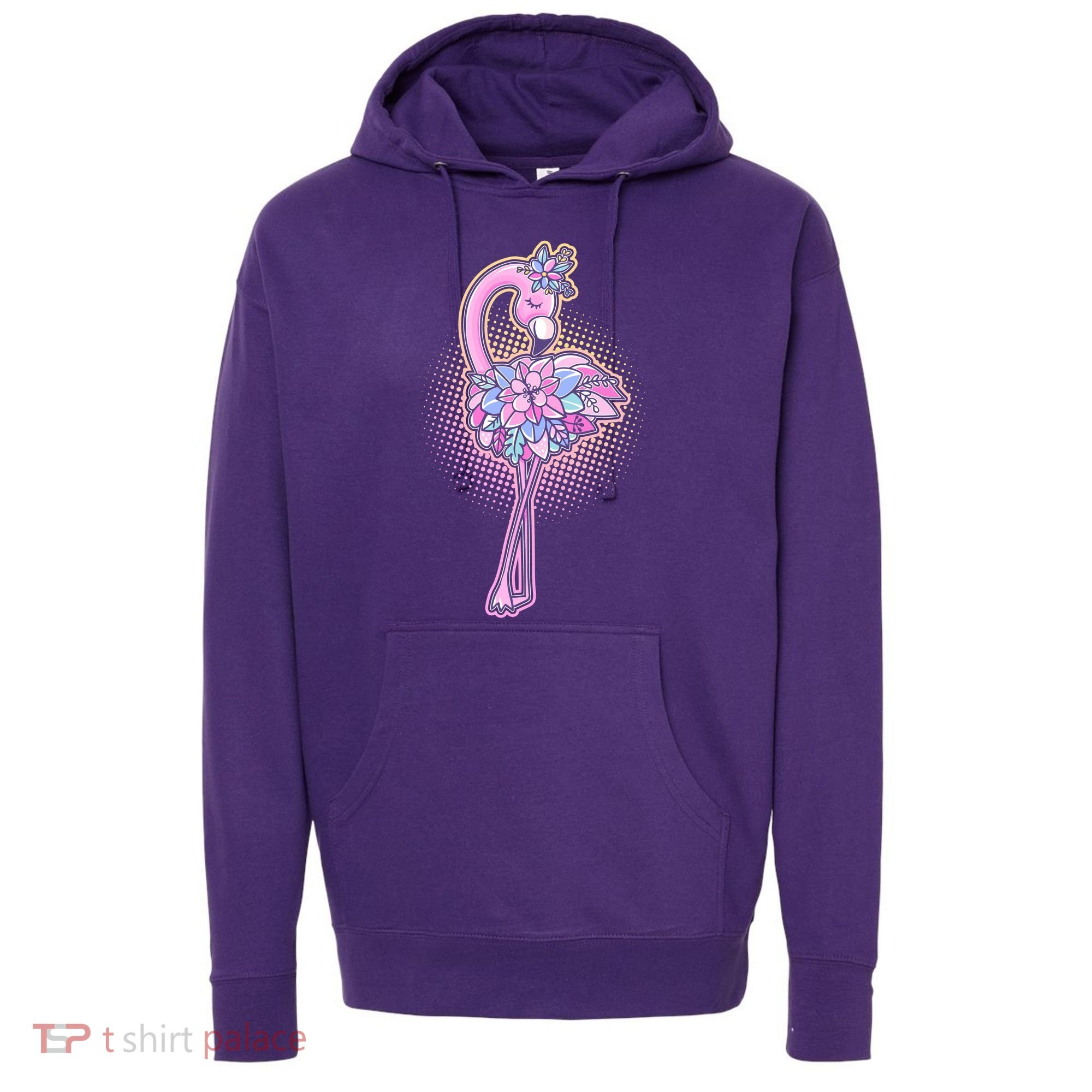 Cute Floral Flamingo Hoodie