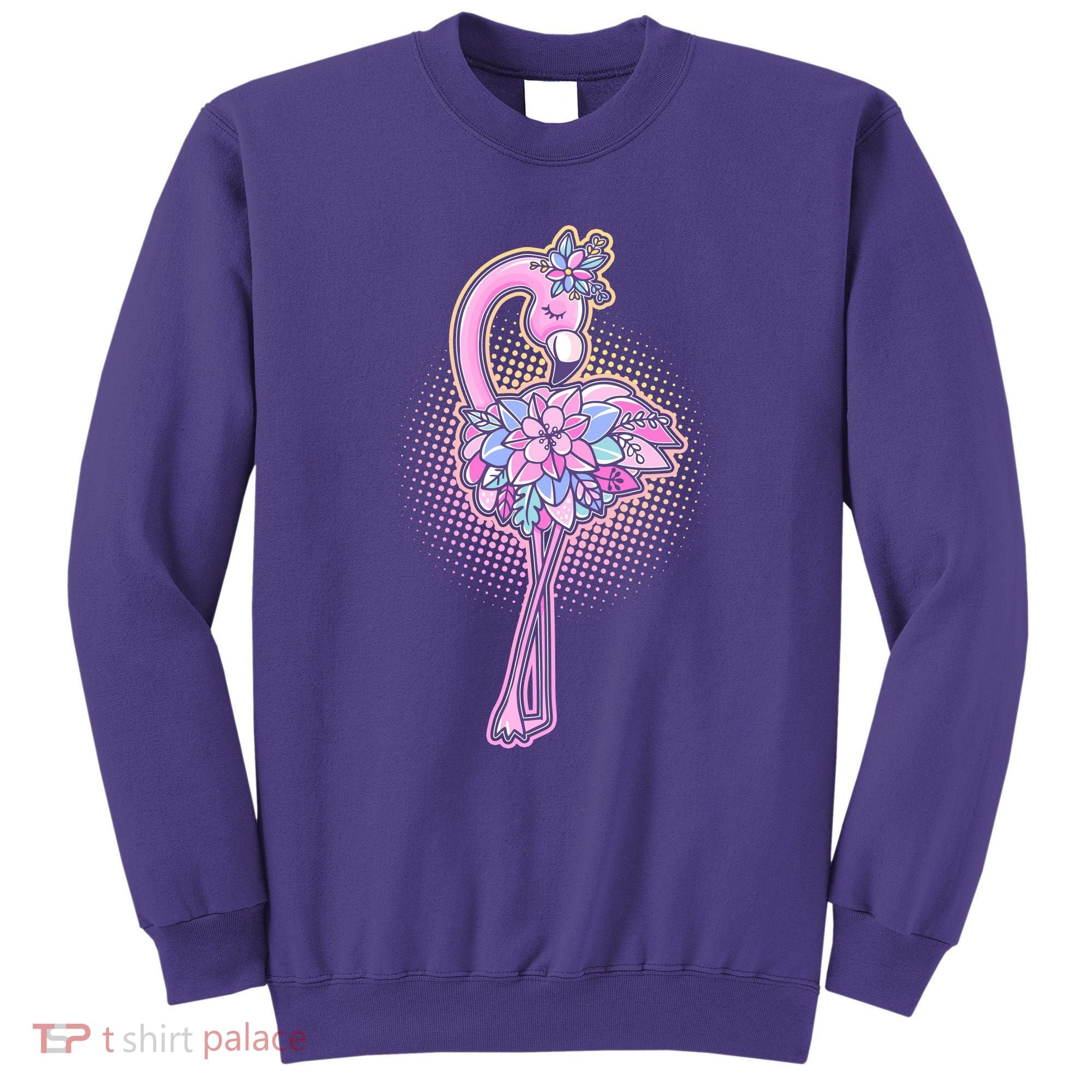 Cute Floral Flamingo Sweatshirt
