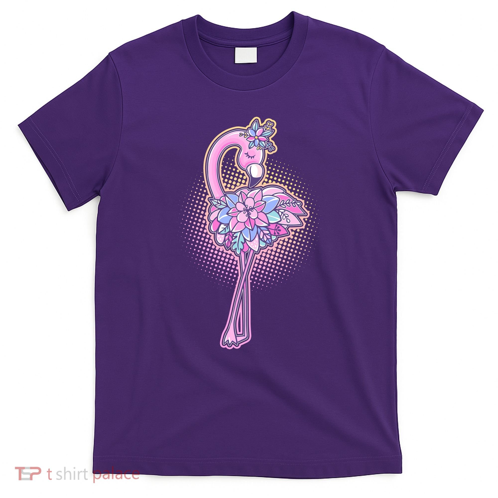 Cute Floral Flamingo T-Shirt