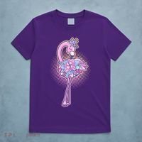 Cute Floral Flamingo T-Shirt thumb 5