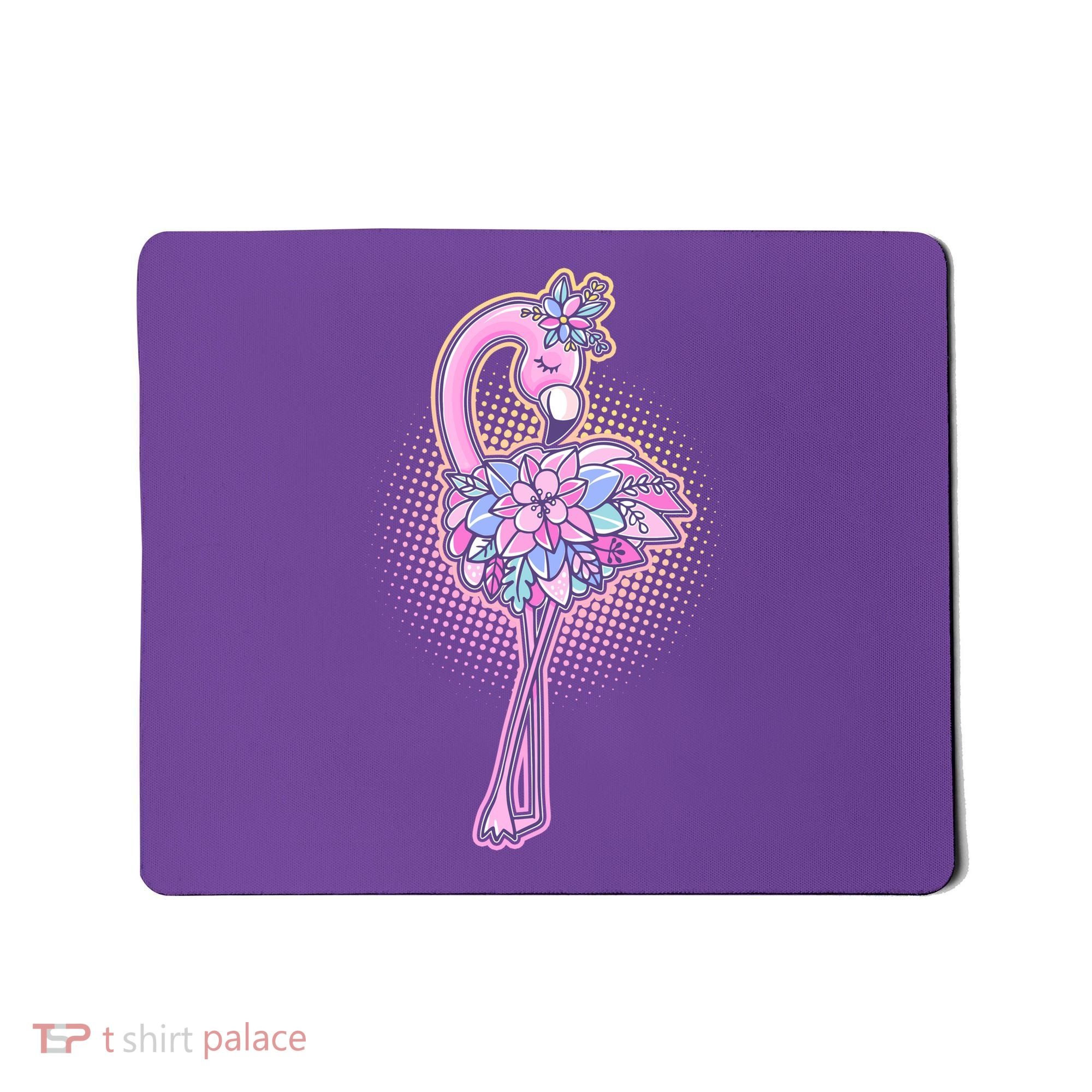 Cute Floral Flamingo Mousepad
