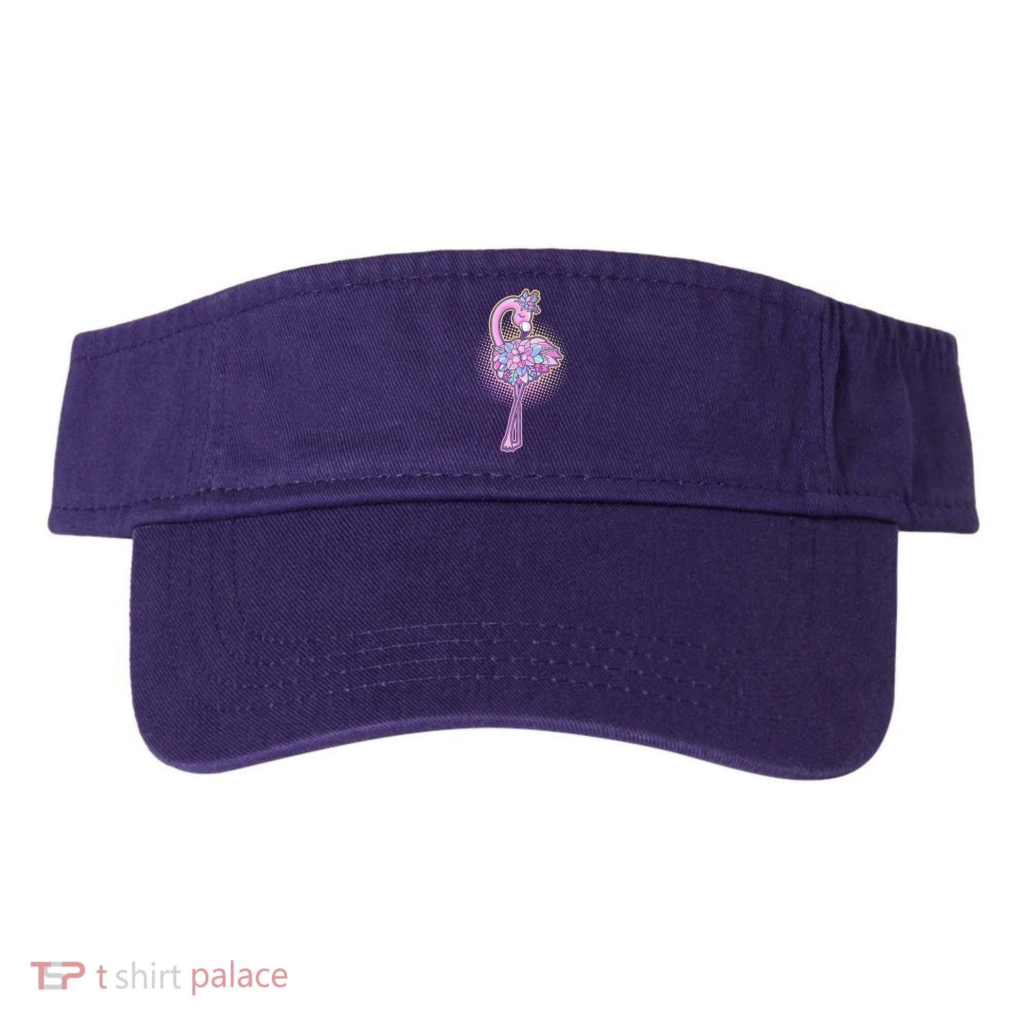 Cute Floral Flamingo Visor