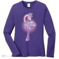 Cute Floral Flamingo Women's Long Sleeve Shirt thumb 0