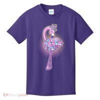 Cute Floral Flamingo Kids T-Shirt thumb 0
