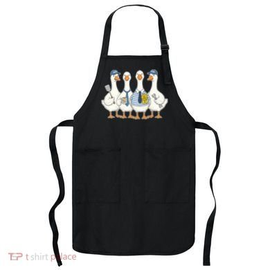 Cute Funny Father's Day Goose Group Apron