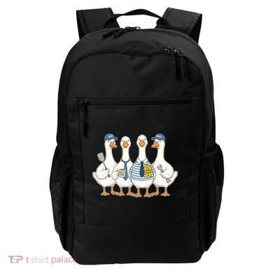Cute Funny Father's Day Goose Group Backpack