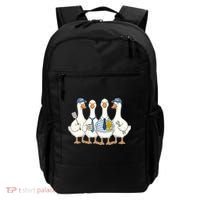 Cute Funny Father's Day Goose Group Backpack thumb 0