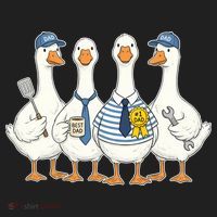 Cute Funny Father's Day Goose Group Beanie thumb 2
