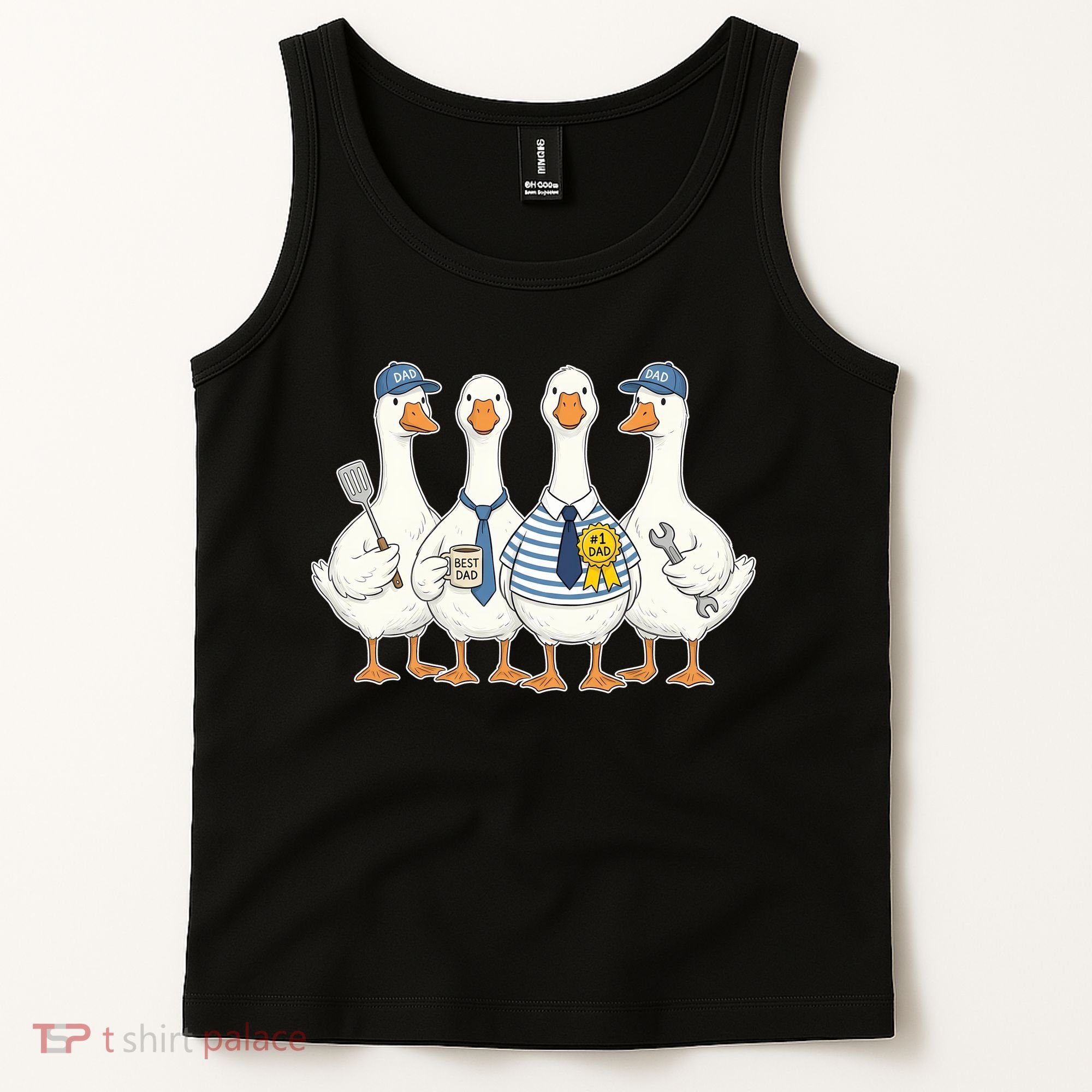 Cute Funny Father's Day Goose Group Tank Top