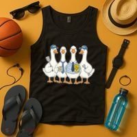 Cute Funny Father's Day Goose Group Tank Top thumb 4