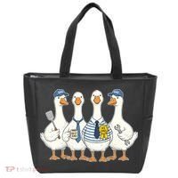 Cute Funny Father's Day Goose Group Tote Bag thumb 0