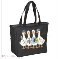 Cute Funny Father's Day Goose Group Tote Bag thumb 2