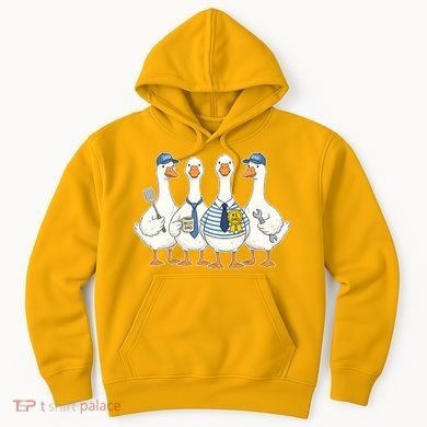 Cute Funny Father's Day Goose Group Hoodie