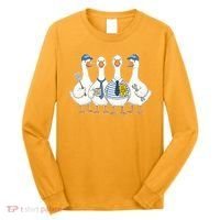 Cute Funny Father's Day Goose Group Long Sleeve Shirt thumb 0