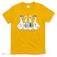 Cute Funny Father's Day Goose Group T-Shirt thumb 0