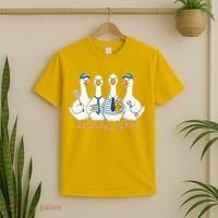 Cute Funny Father's Day Goose Group T-Shirt thumb 2