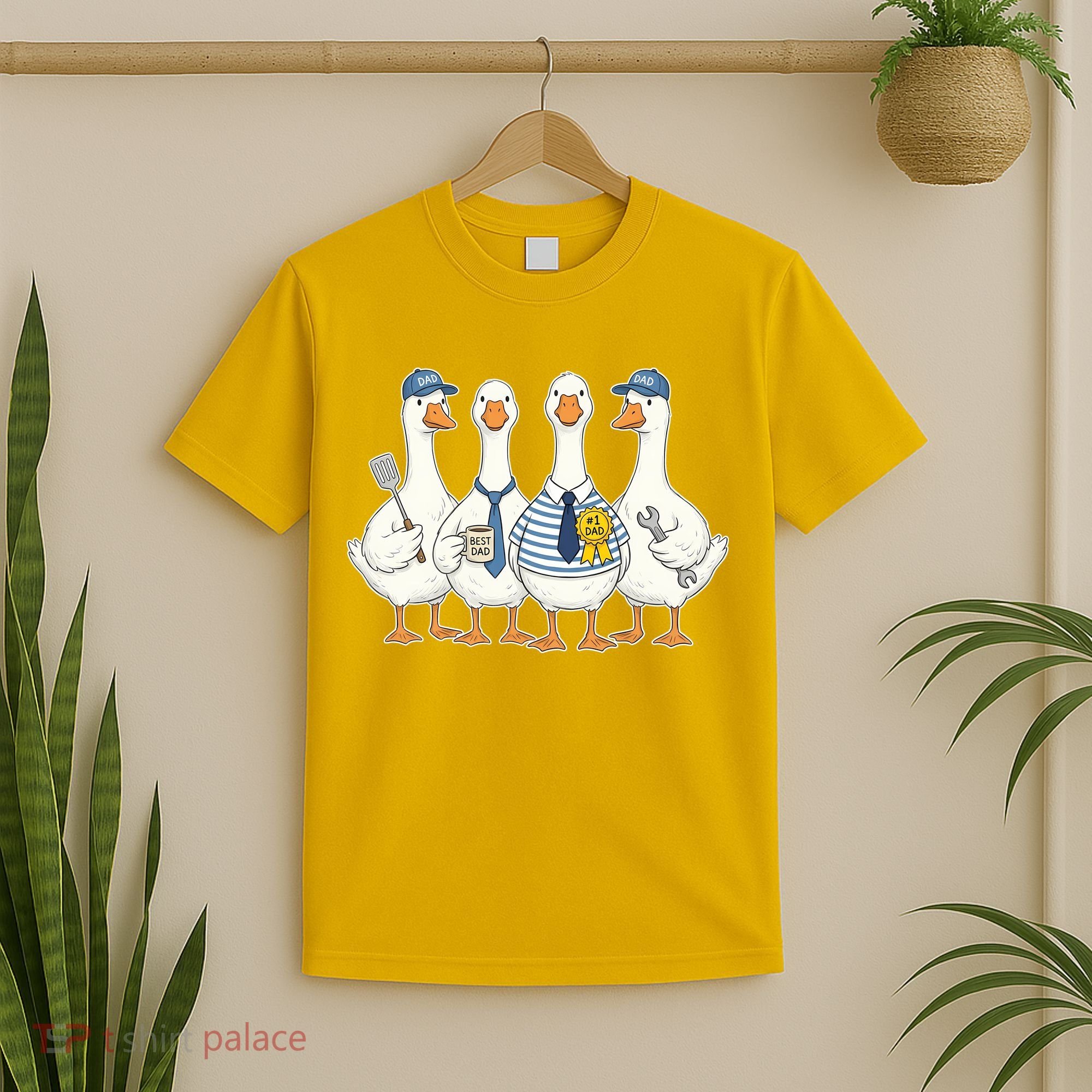 Cute Funny Father's Day Goose Group T-Shirt