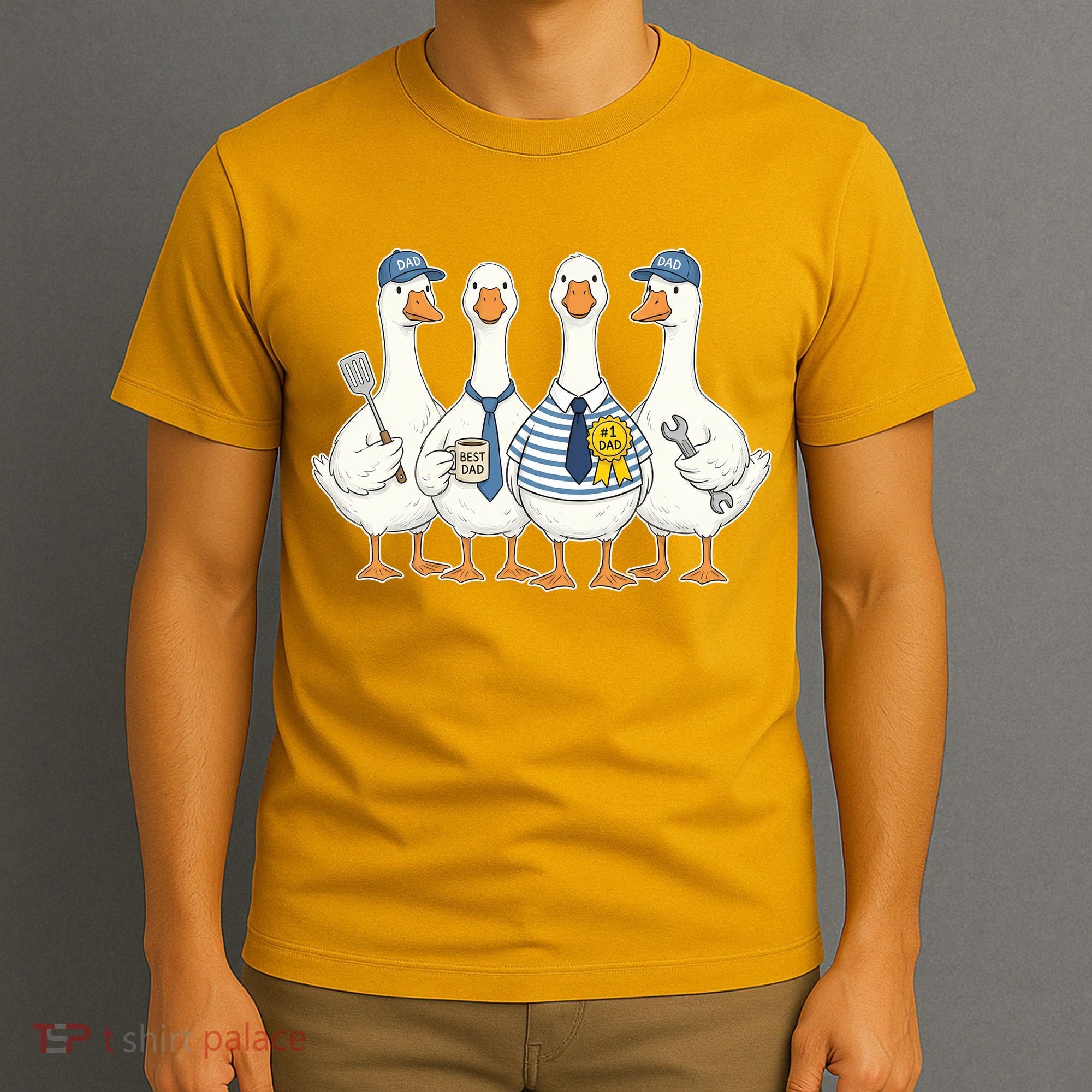 Cute Funny Father's Day Goose Group T-Shirt