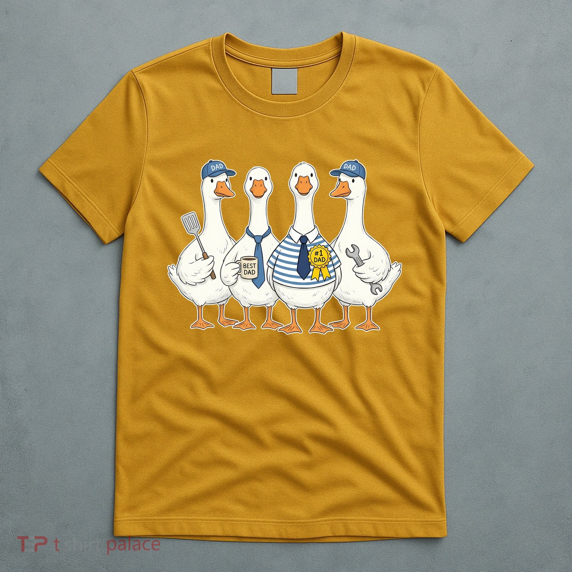 Cute Funny Father's Day Goose Group T-Shirt