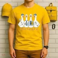 Cute Funny Father's Day Goose Group T-Shirt thumb 6