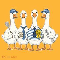Cute Funny Father's Day Goose Group Mousepad thumb 1