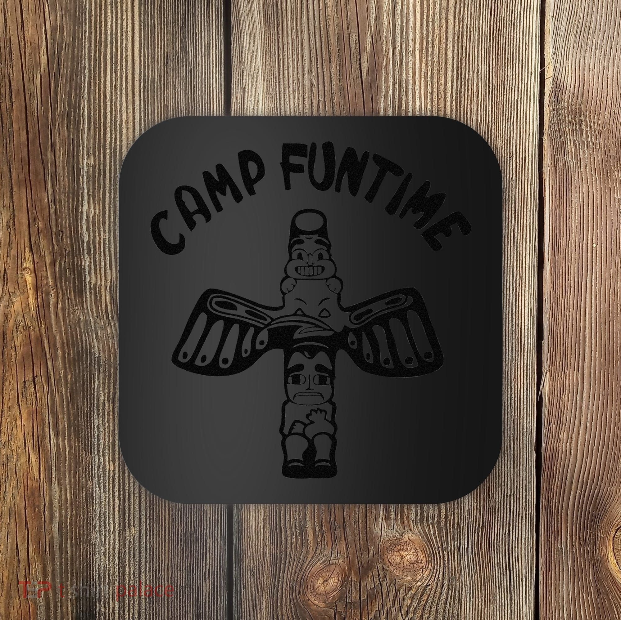 Camp Funtime, Gift, Punk, Rock, Retro, Summer Coaster