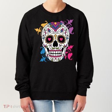 Candy Floral Graphic Skull Design Women's Sweatshirt