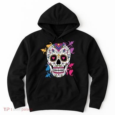 Candy Floral Graphic Skull Design Hoodie