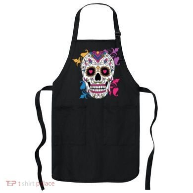 Candy Floral Graphic Skull Design Apron