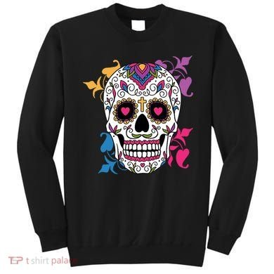 Candy Floral Graphic Skull Design Sweatshirt