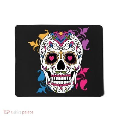 Candy Floral Graphic Skull Design Mousepad