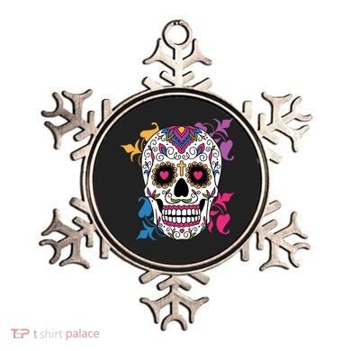 Candy Floral Graphic Skull Design Ornament