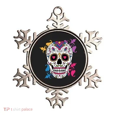 Candy Floral Graphic Skull Design Ornament
