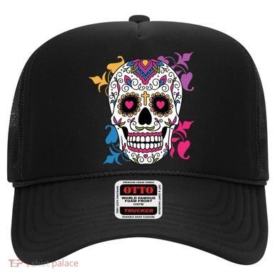 Candy Floral Graphic Skull Design Hat