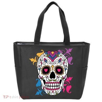 Candy Floral Graphic Skull Design Bag