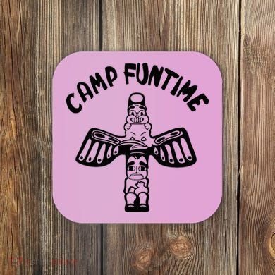 Camp Funtime Gift Punk Rock Retro Summer Coaster